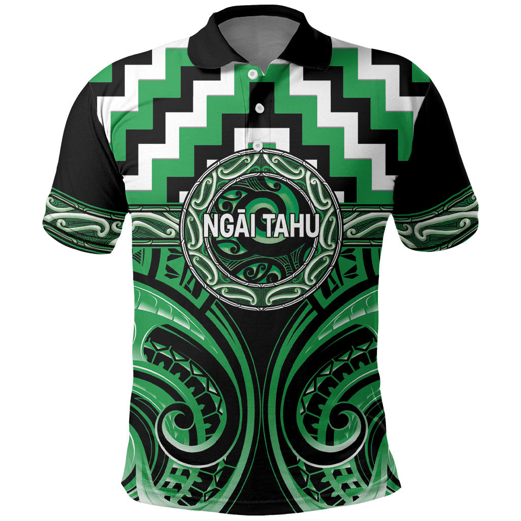 Aotearoa Ngai Tahu Personalised Polo Shirt Maori Iwi Poutama Puhoro Tattoo