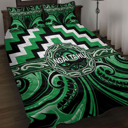 Aotearoa Ngai Tahu Quilt Bed Set Maori Iwi Poutama Puhoro Tattoo