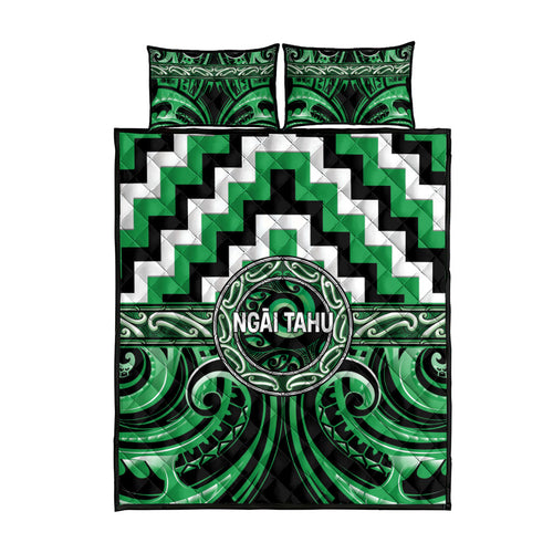 Aotearoa Ngai Tahu Quilt Bed Set Maori Iwi Poutama Puhoro Tattoo