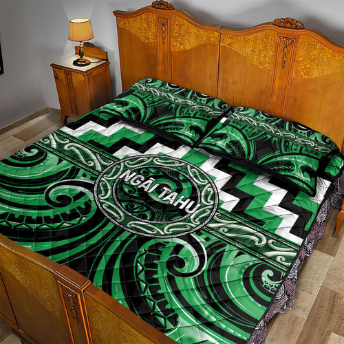 Aotearoa Ngai Tahu Quilt Bed Set Maori Iwi Poutama Puhoro Tattoo