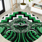 Aotearoa Ngai Tahu Round Carpet Maori Iwi Poutama Puhoro Tattoo