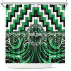 Aotearoa Ngai Tahu Shower Curtain Maori Iwi Poutama Puhoro Tattoo