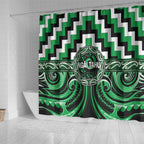 Aotearoa Ngai Tahu Shower Curtain Maori Iwi Poutama Puhoro Tattoo