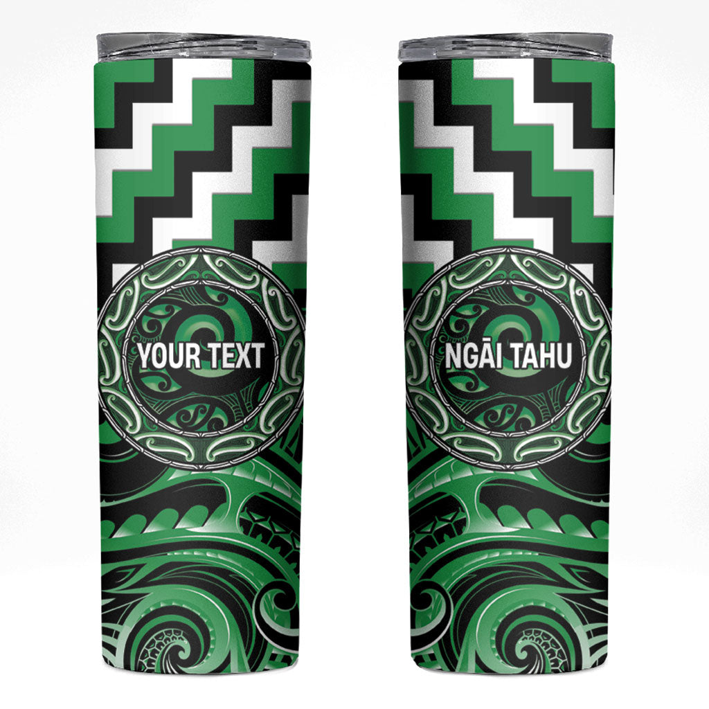 Aotearoa Ngai Tahu Personalised Skinny Tumbler Maori Iwi Poutama Puhoro Tattoo