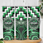 Aotearoa Ngai Tahu Personalised Skinny Tumbler Maori Iwi Poutama Puhoro Tattoo