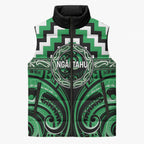 Aotearoa Ngai Tahu Personalised Sleeveless Puffer Jacket Maori Iwi Poutama Puhoro Tattoo