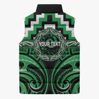 Aotearoa Ngai Tahu Personalised Sleeveless Puffer Jacket Maori Iwi Poutama Puhoro Tattoo