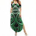 Aotearoa Ngai Tahu Personalised Summer Maxi Dress Maori Iwi Poutama Puhoro Tattoo