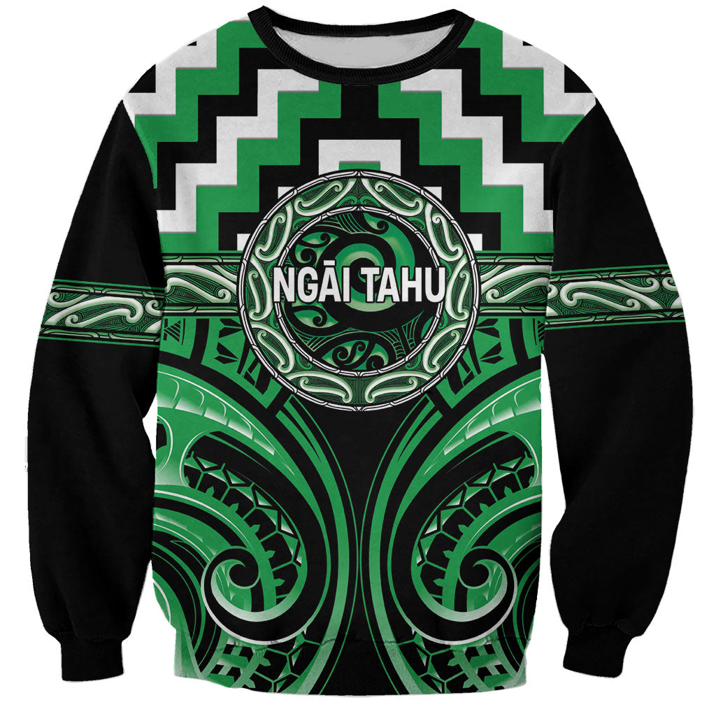 Aotearoa Ngai Tahu Personalised Sweatshirt Maori Iwi Poutama Puhoro Tattoo