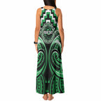 Aotearoa Ngai Tahu Personalised Tank Maxi Dress Maori Iwi Poutama Puhoro Tattoo
