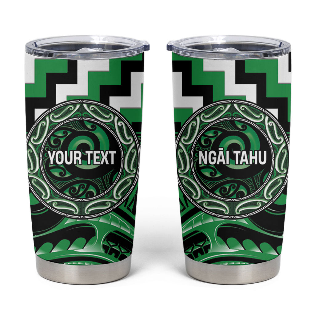 Aotearoa Ngai Tahu Personalised Tumbler Cup Maori Iwi Poutama Puhoro Tattoo