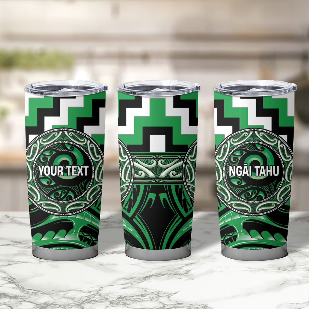 Aotearoa Ngai Tahu Personalised Tumbler Cup Maori Iwi Poutama Puhoro Tattoo