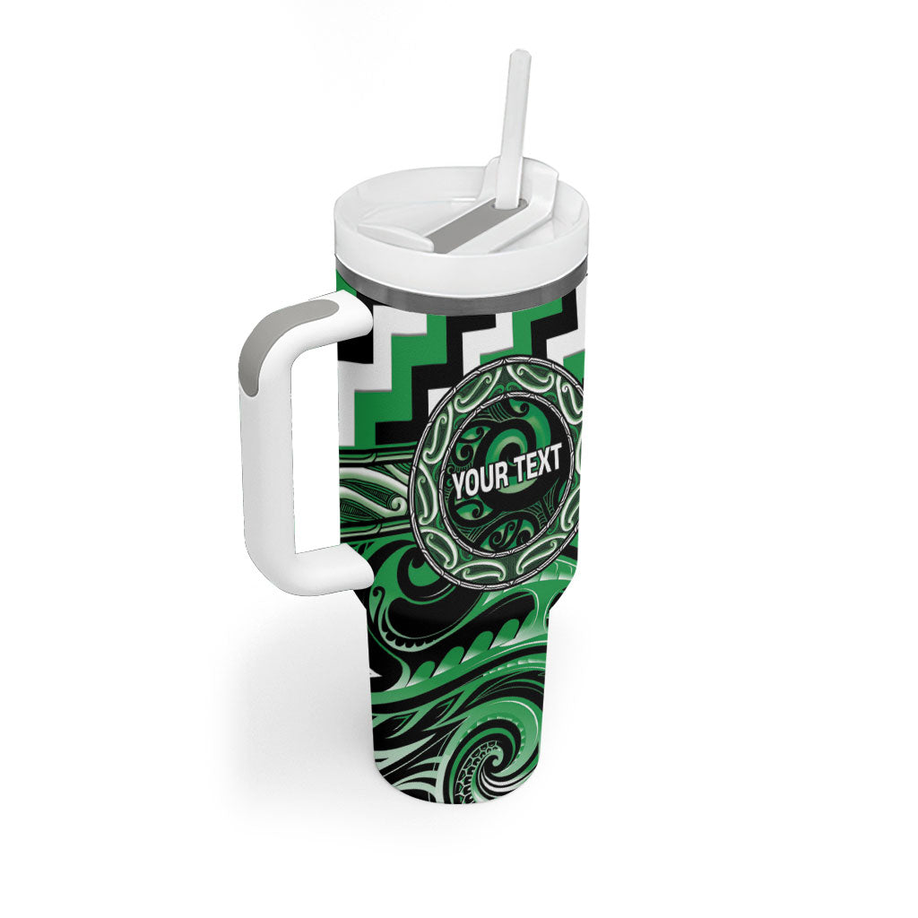 Aotearoa Ngai Tahu Personalised Tumbler With Handle Maori Iwi Poutama Puhoro Tattoo