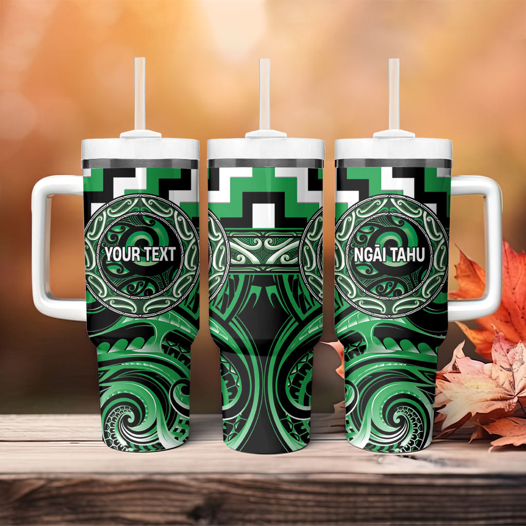Aotearoa Ngai Tahu Personalised Tumbler With Handle Maori Iwi Poutama Puhoro Tattoo