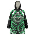 Aotearoa Ngai Tahu Personalised Wearable Blanket Hoodie Maori Iwi Poutama Puhoro Tattoo