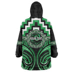 Aotearoa Ngai Tahu Personalised Wearable Blanket Hoodie Maori Iwi Poutama Puhoro Tattoo
