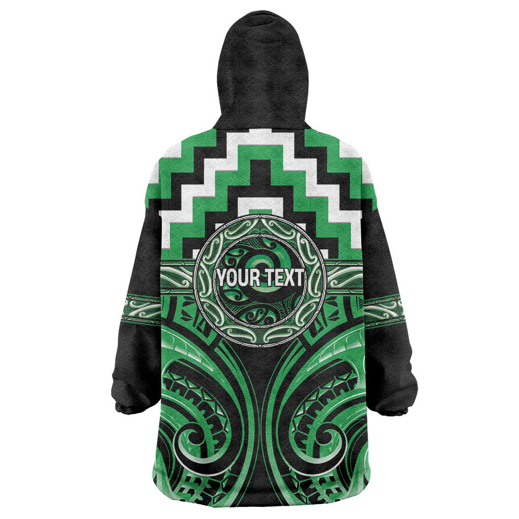 Aotearoa Ngai Tahu Personalised Wearable Blanket Hoodie Maori Iwi Poutama Puhoro Tattoo