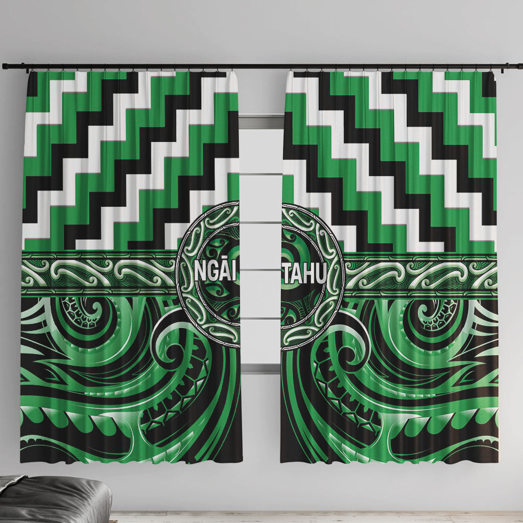 Aotearoa Ngai Tahu Window Curtain Maori Iwi Poutama Puhoro Tattoo
