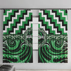 Aotearoa Ngai Tahu Window Curtain Maori Iwi Poutama Puhoro Tattoo