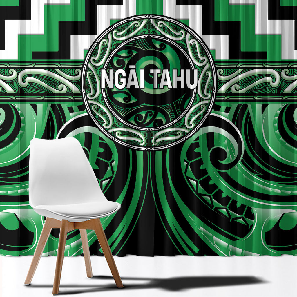 Aotearoa Ngai Tahu Window Curtain Maori Iwi Poutama Puhoro Tattoo