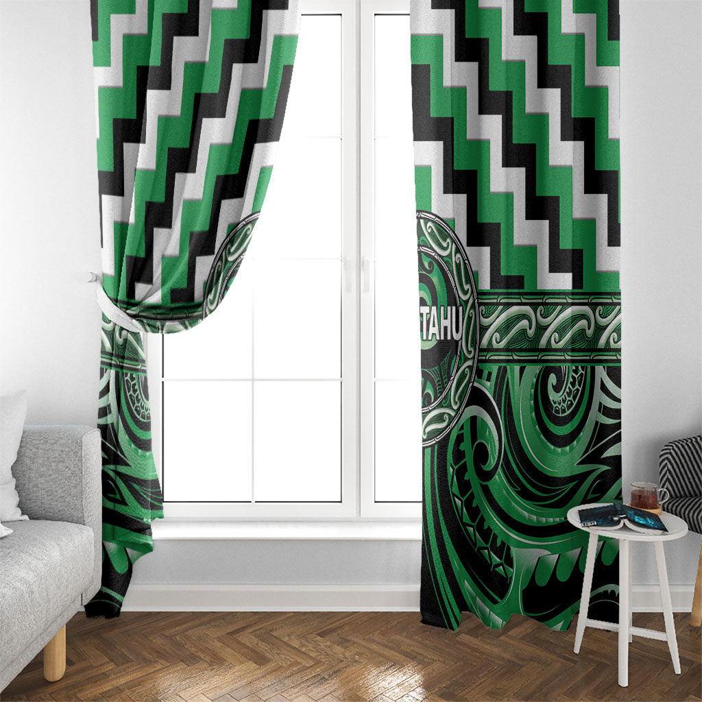 Aotearoa Ngai Tahu Window Curtain Maori Iwi Poutama Puhoro Tattoo