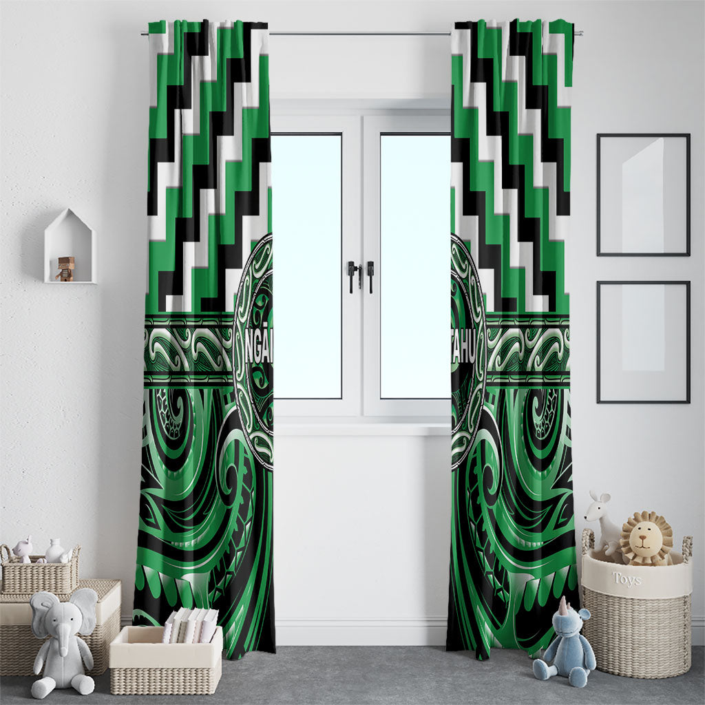 Aotearoa Ngai Tahu Window Curtain Maori Iwi Poutama Puhoro Tattoo