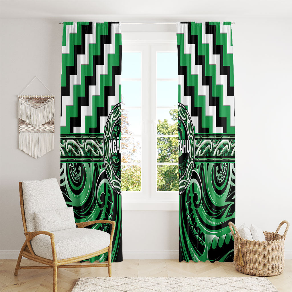 Aotearoa Ngai Tahu Window Curtain Maori Iwi Poutama Puhoro Tattoo