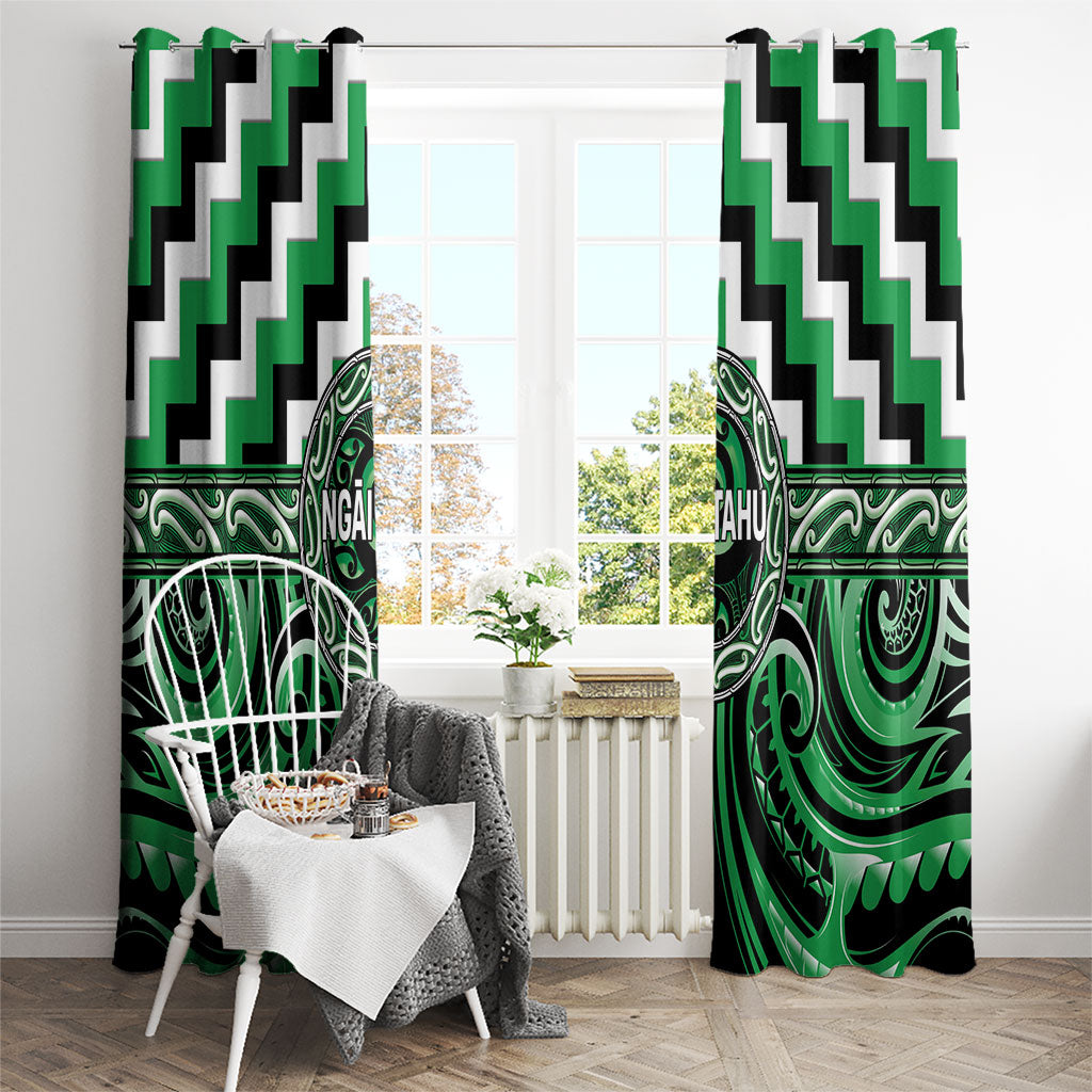 Aotearoa Ngai Tahu Window Curtain Maori Iwi Poutama Puhoro Tattoo