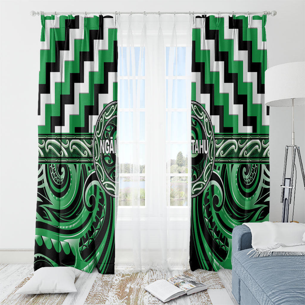 Aotearoa Ngai Tahu Window Curtain Maori Iwi Poutama Puhoro Tattoo