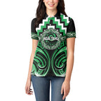 Aotearoa Ngai Tahu Personalised Women Polo Shirt Maori Iwi Poutama Puhoro Tattoo