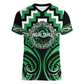 Aotearoa Ngai Tahu Personalised Women V-Neck T-Shirt Maori Iwi Poutama Puhoro Tattoo