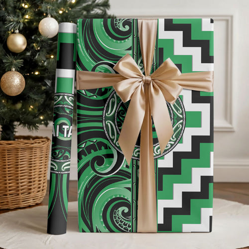 Aotearoa Ngai Tahu Wrapping Paper Maori Iwi Poutama Puhoro Tattoo