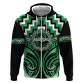 Aotearoa Ngai Tahu Personalised Zip Hoodie Maori Iwi Poutama Puhoro Tattoo