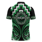 Aotearoa Ngai Tahu Personalised Zipper Polo Shirt Maori Iwi Poutama Puhoro Tattoo