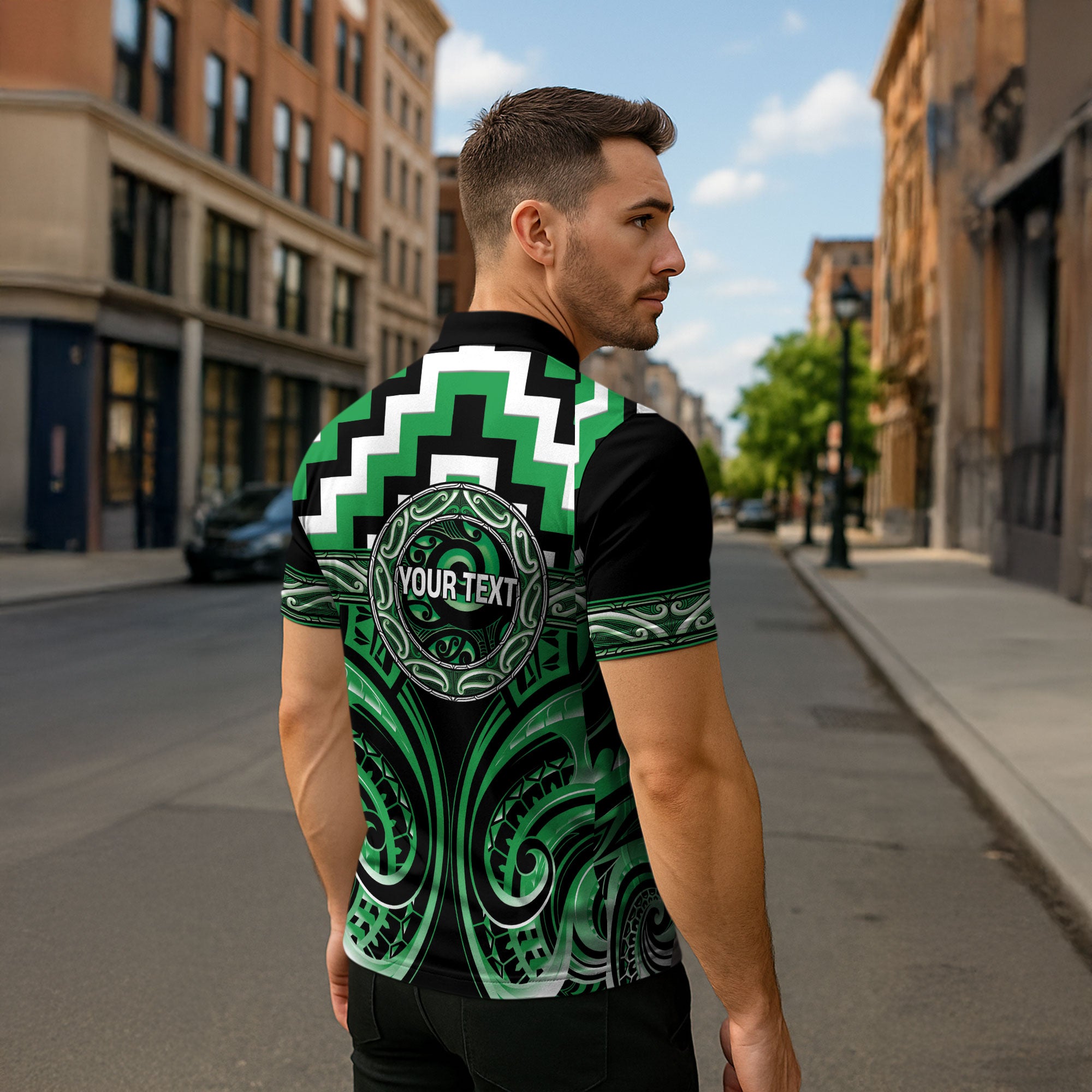 Aotearoa Ngai Tahu Personalised Zipper Polo Shirt Maori Iwi Poutama Puhoro Tattoo