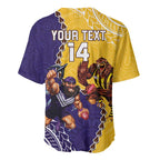 Custom Dockers And Hawks Football Baseball Jersey Aboriginal Mix Polynesian Pattern