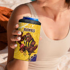 Dockers And Hawks Football 4 in 1 Can Cooler Tumbler Aboriginal Mix Polynesian Pattern