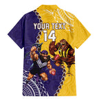 Custom Dockers And Hawks Football Family Matching Mermaid Dress and Hawaiian Shirt Aboriginal Mix Polynesian Pattern
