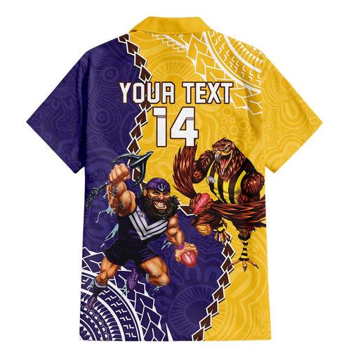 Custom Dockers And Hawks Football Family Matching Mermaid Dress and Hawaiian Shirt Aboriginal Mix Polynesian Pattern