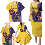 Custom Dockers And Hawks Football Family Matching Puletasi and Hawaiian Shirt Aboriginal Mix Polynesian Pattern