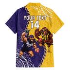 Custom Dockers And Hawks Football Family Matching Summer Maxi Dress and Hawaiian Shirt Aboriginal Mix Polynesian Pattern