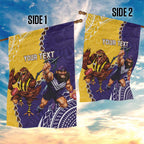 Custom Dockers And Hawks Football Garden Flag Aboriginal Mix Polynesian Pattern