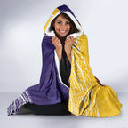 Custom Dockers And Hawks Football Hooded Blanket Aboriginal Mix Polynesian Pattern