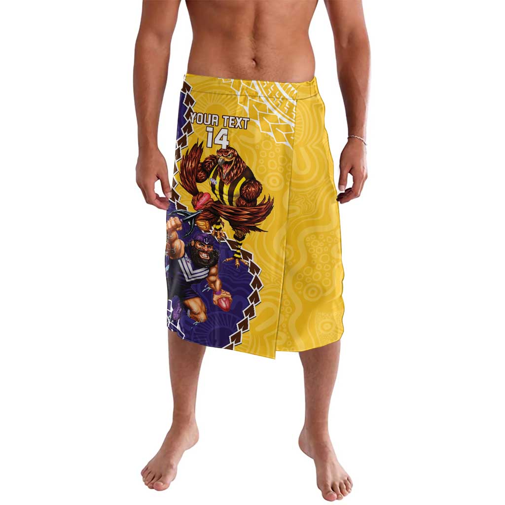Custom Dockers And Hawks Football Lavalava Aboriginal Mix Polynesian Pattern