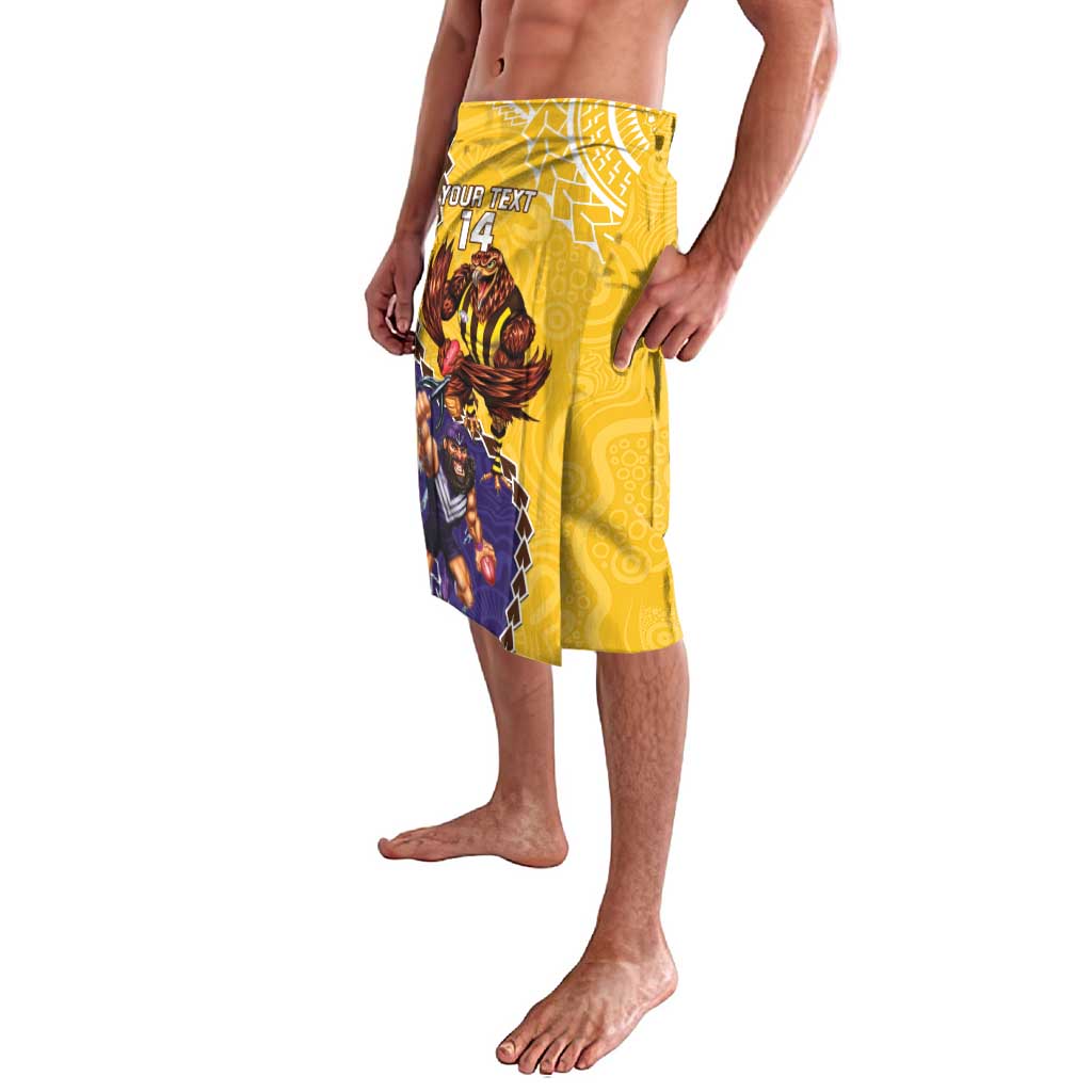 Custom Dockers And Hawks Football Lavalava Aboriginal Mix Polynesian Pattern