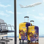 Custom Dockers And Hawks Football Luggage Cover Aboriginal Mix Polynesian Pattern
