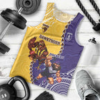 Custom Dockers And Hawks Football Men Tank Top Aboriginal Mix Polynesian Pattern