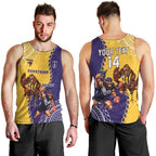 Custom Dockers And Hawks Football Men Tank Top Aboriginal Mix Polynesian Pattern