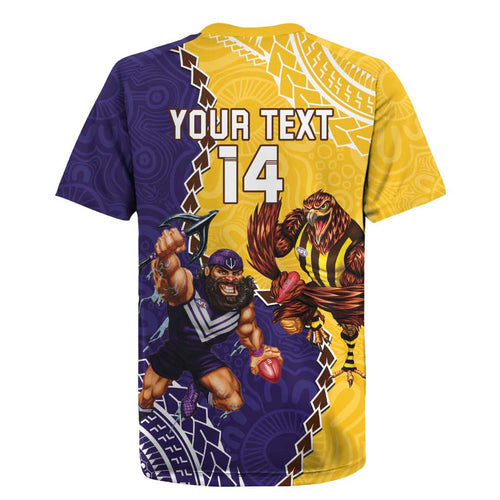Custom Dockers And Hawks Football Rugby Jersey Aboriginal Mix Polynesian Pattern