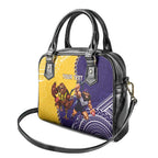 Custom Dockers And Hawks Football Shoulder Handbag Aboriginal Mix Polynesian Pattern
